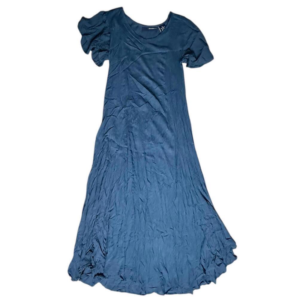DENIM 24/7 soft blue short-sleeve maxi dress M
